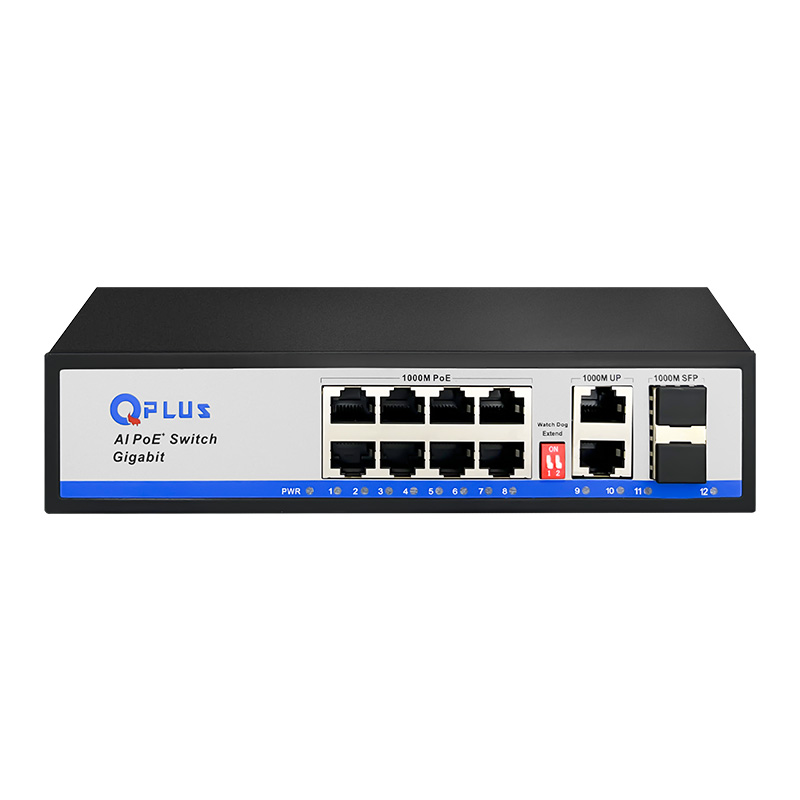 سوئیچ PoE کیوپلاس مدل PL-PG8002-S2